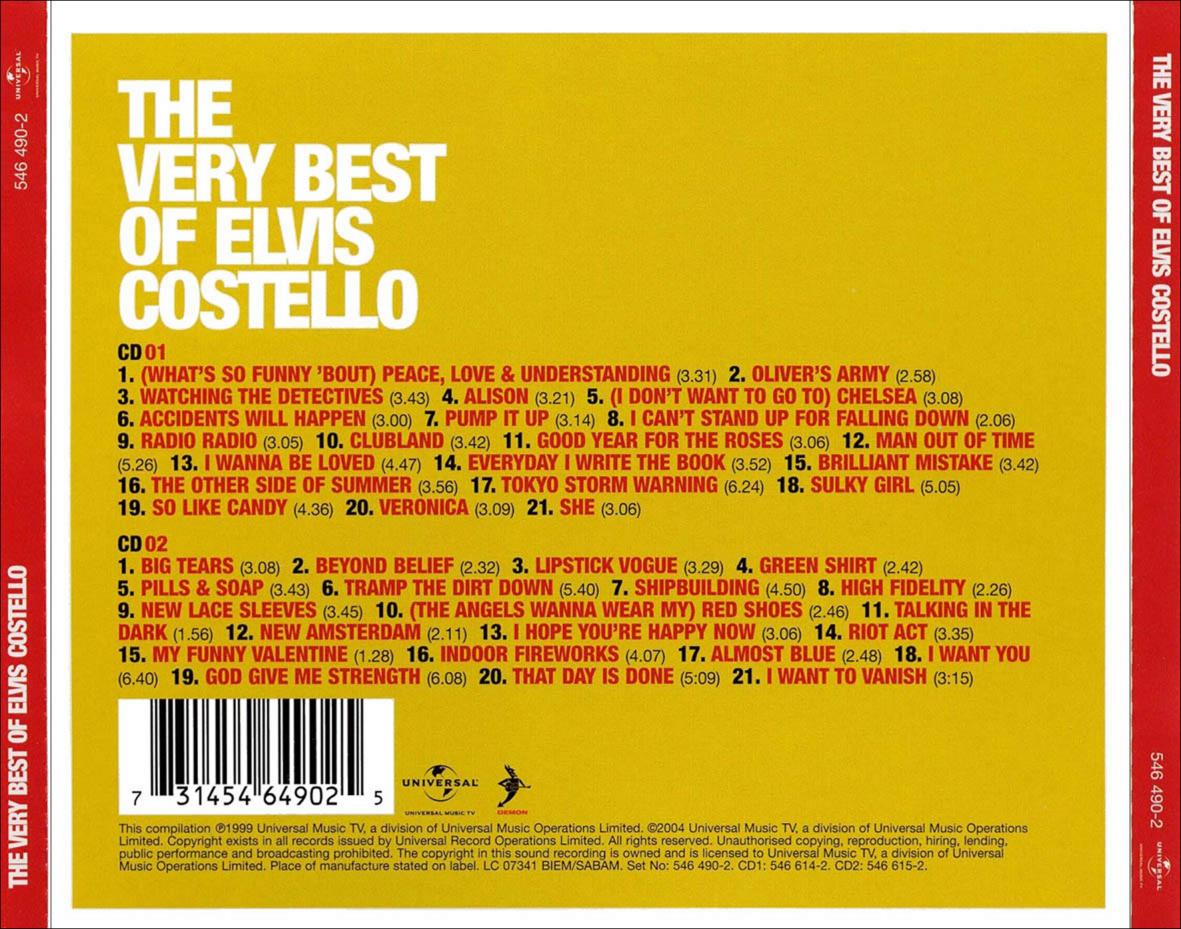 Elvis Costello  The Very Best Of : Back